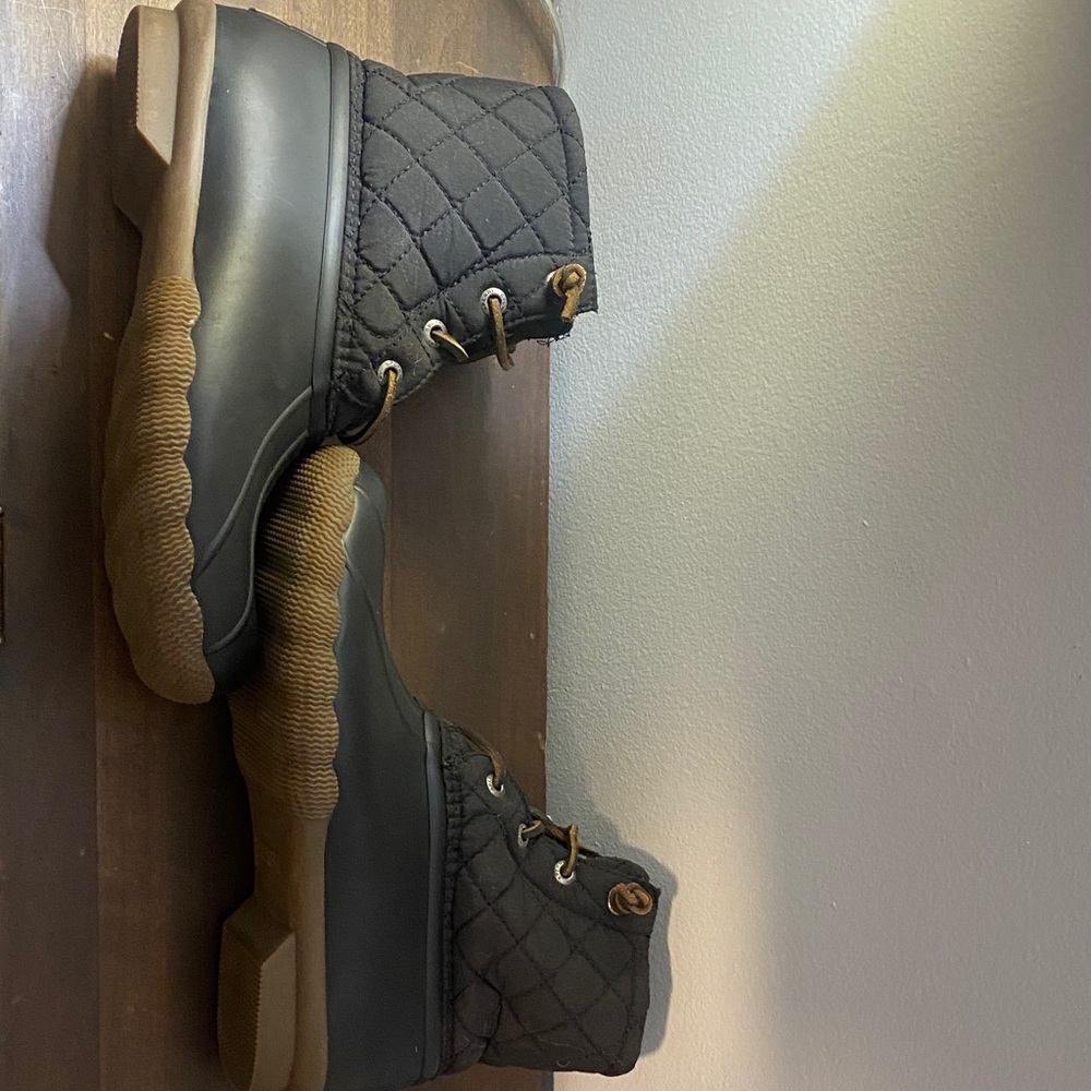 Sperry Black Quilted Boots - Picture 6 of 7